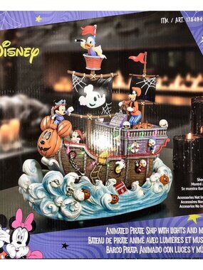 Disney Halloween Animated Pirate Ship Lights & Music